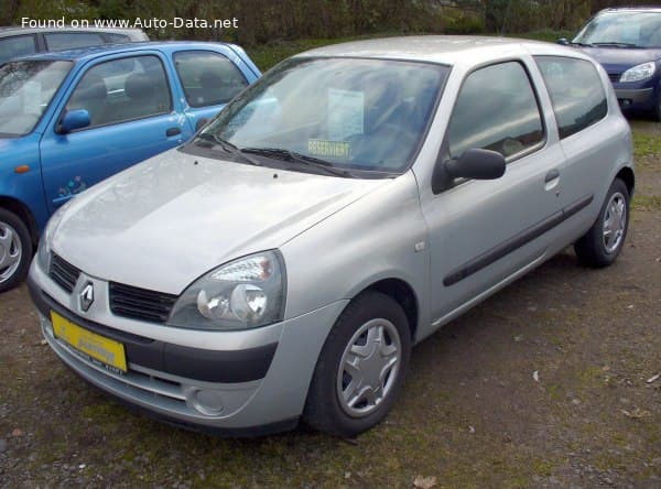 2001 Renault Clio II (Phase II, 2001) 3-door 1.4 16V (98 Hp)